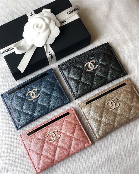 chanel card holder zip wallet|Chanel small card holder price.